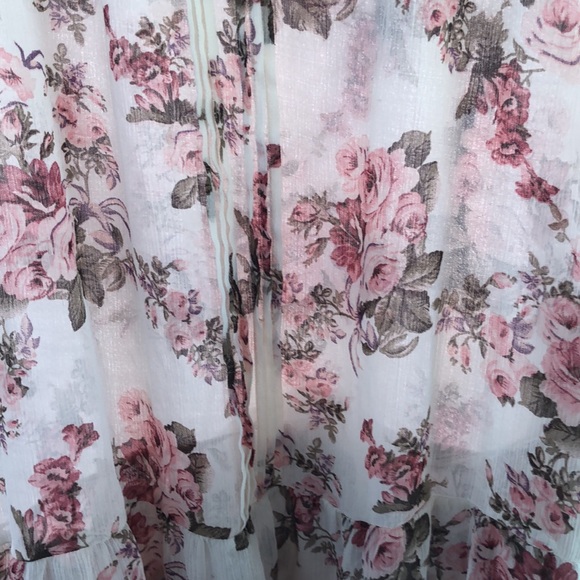 Fang floral cream sheer tank top - Picture 4 of 4